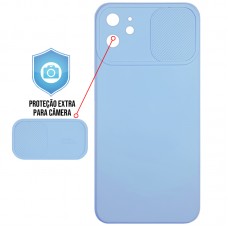 Capa para iPhone 12 Mini - Emborrachada Cam Protector Azul Turquesa